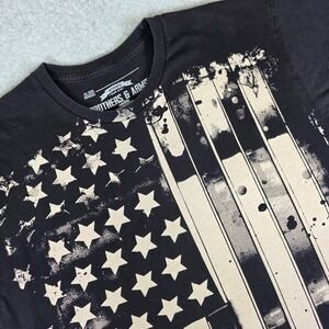 Brothers & Arms USA Flag Graphic T Shirt Men's‎ XL Black American Made Patriotic